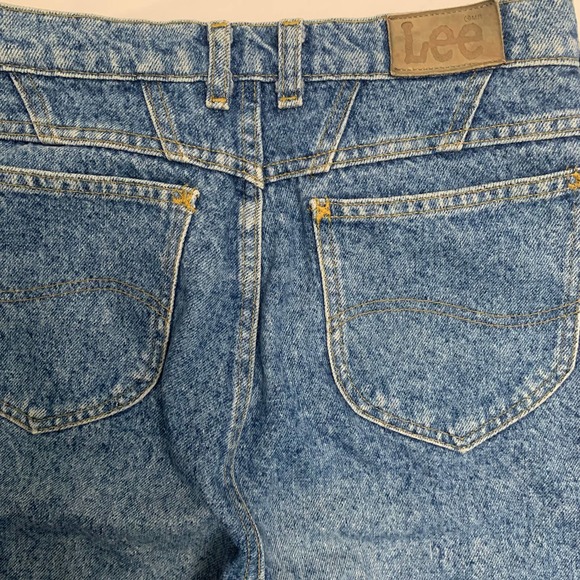 Vintage Lee Women's High Rise Straight Mom Jeans Acid Washed Blue Size 10 - Picture 6 of 9